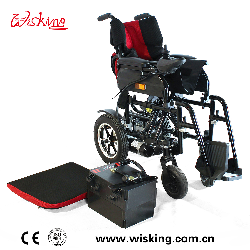 sedia a rotelle elettrica pieghevole portatile leggera per disabili