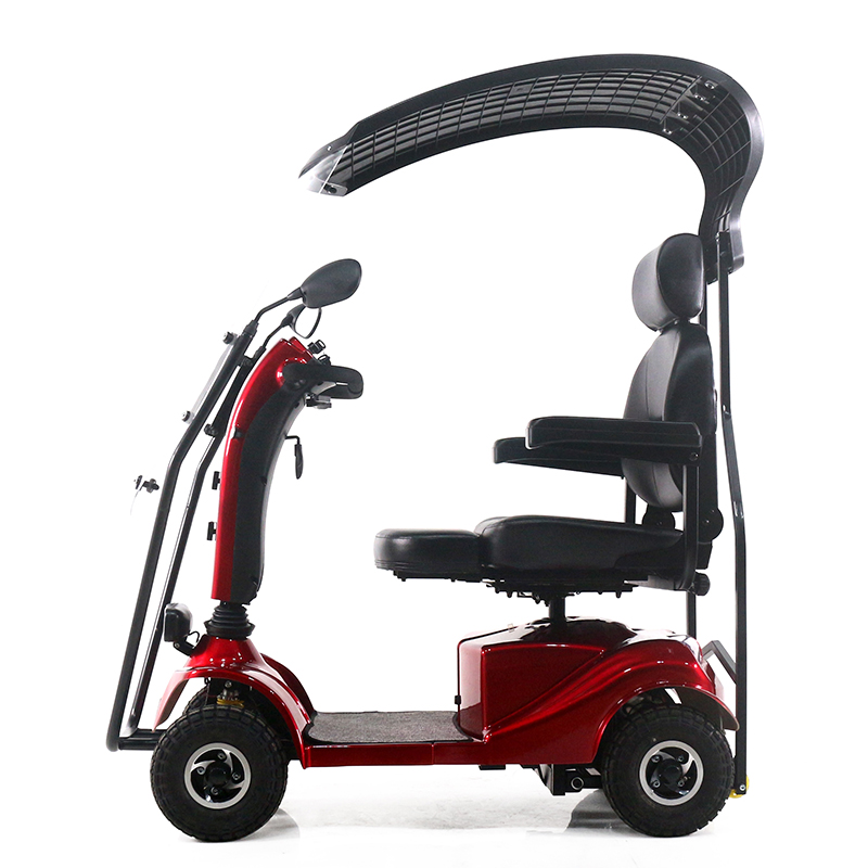 scooter per la mobilità a quattro ruote con sospensioni per corpi pesanti